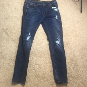 American Eagle dark wash skinny jeans 34x34